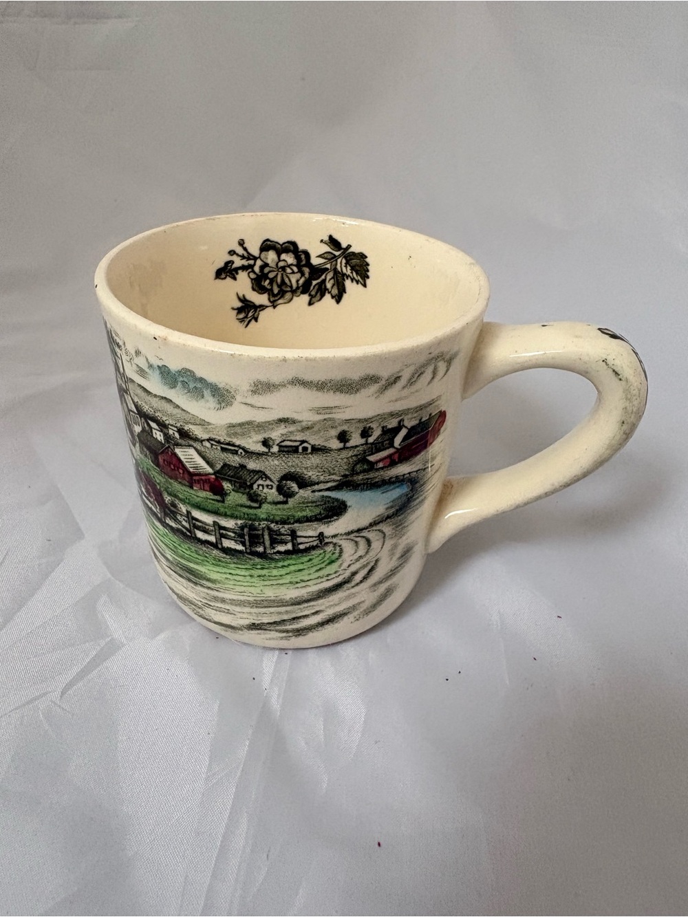 Vintage Cottagecore Johnson Brothers Coffee Mug “The Road Home” Made in England